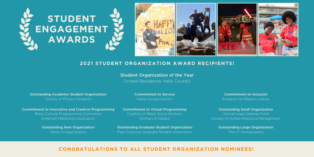Student Organization Award Recipients